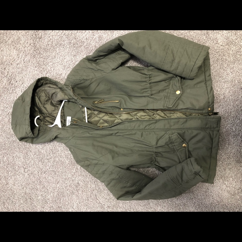 Women’s Charlotte Russe olive green winter jacket